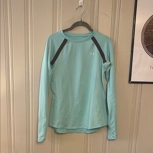 Under Armour Blue Fitted Long Sleeve Workout Top